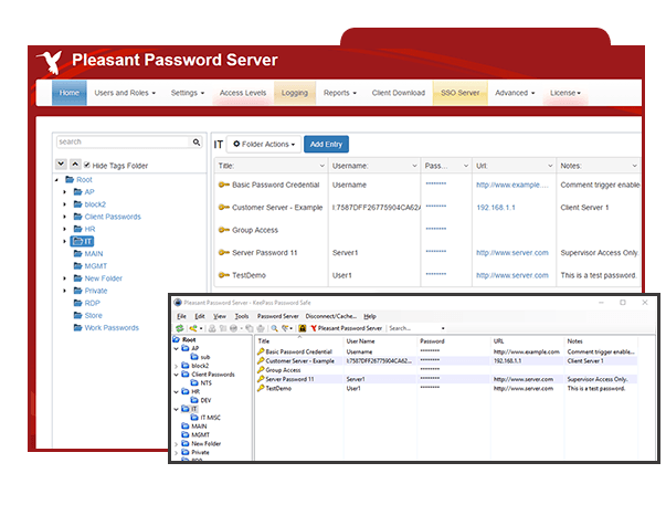 Pleasant Password Server is availble for web, desktop and mobile access.
