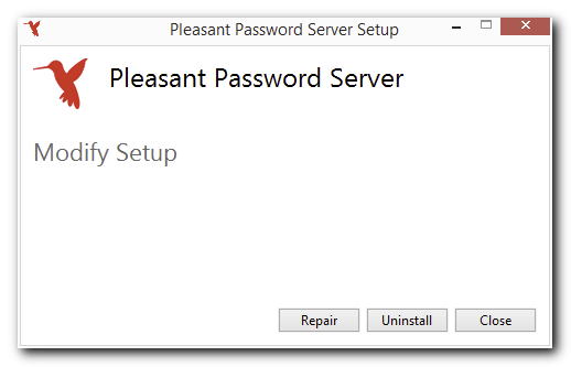 Uninstall Password Server