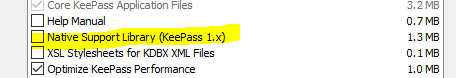 Keepass Native Support Library