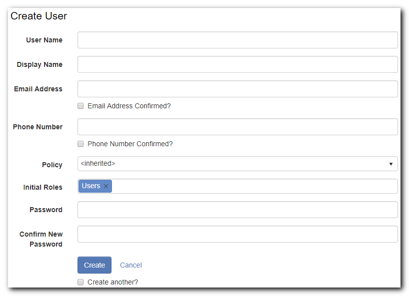 Pleasant Password Server Create New User