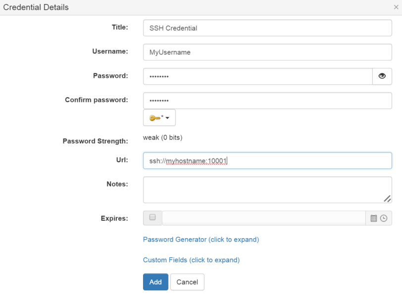 SSH Credential Example