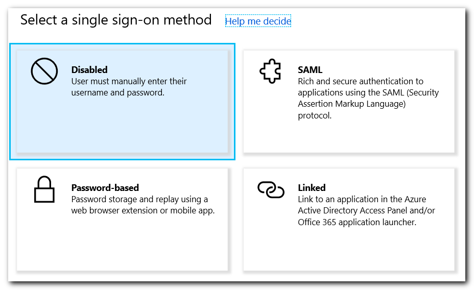 Select SAML SSO to Azure