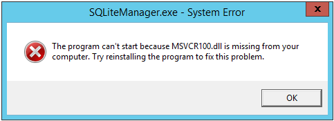 slm466 missing msvcr 100 error