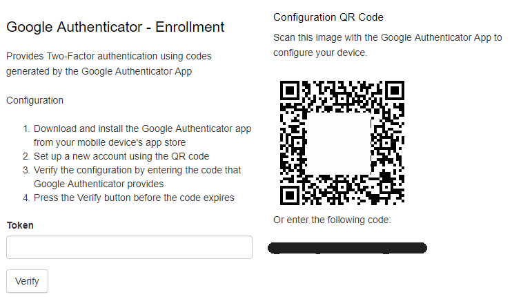 Google Authenticator Enrollment