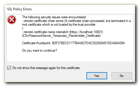 ssl policy error popup