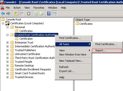 Install root CA 7