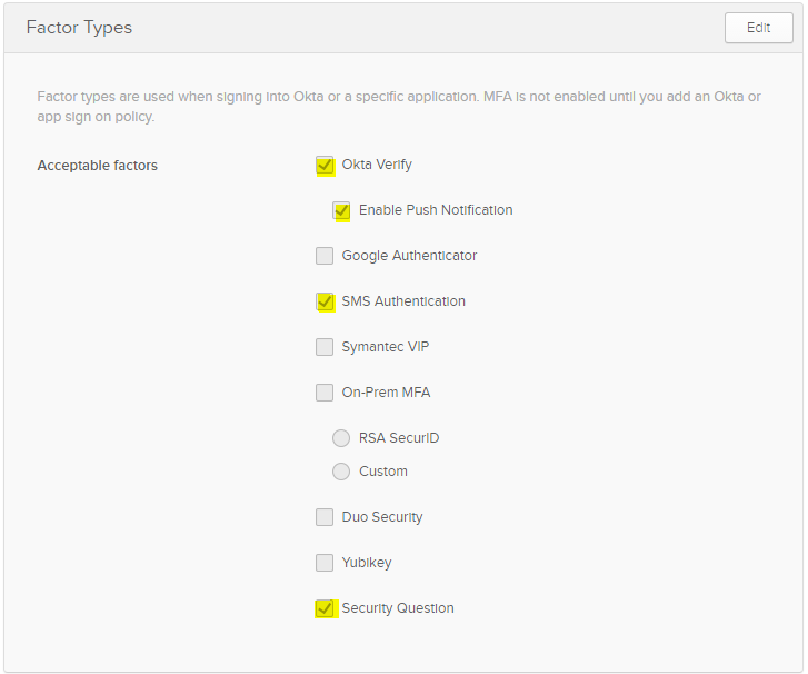 Factor Types